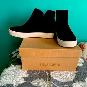 Steve Madden Claud Black Suede Sneakers